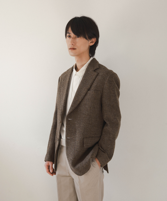 ≪在庫販売≫【Men's】wool herringbone jacket " annie "（ウールヘリンボーンジャケット「アニー」）