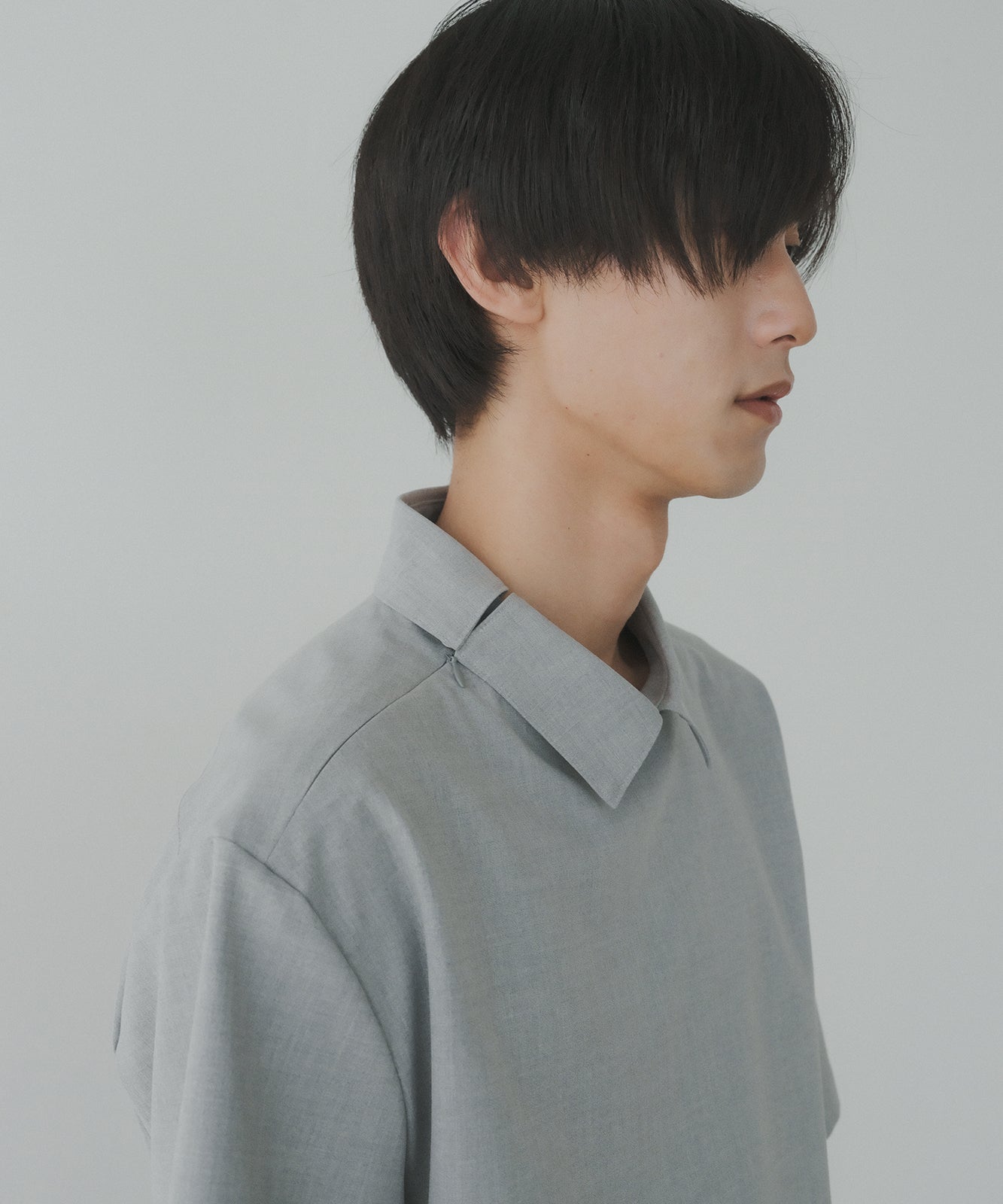 ≪在庫販売≫【Men's】shirts collar minimal blouse（シャツカラー ミニマルブラウス）