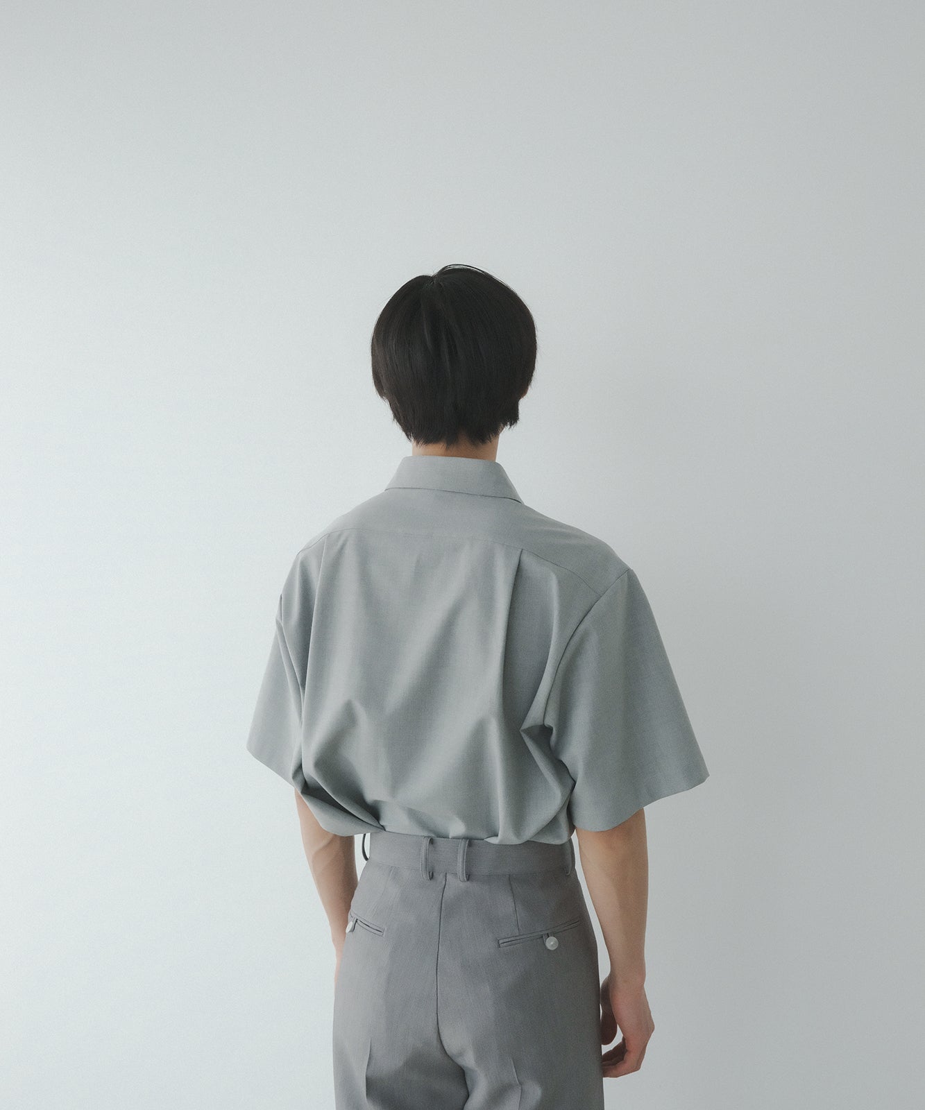 ≪在庫販売≫【Men's】shirts collar minimal blouse（シャツカラー ミニマルブラウス）