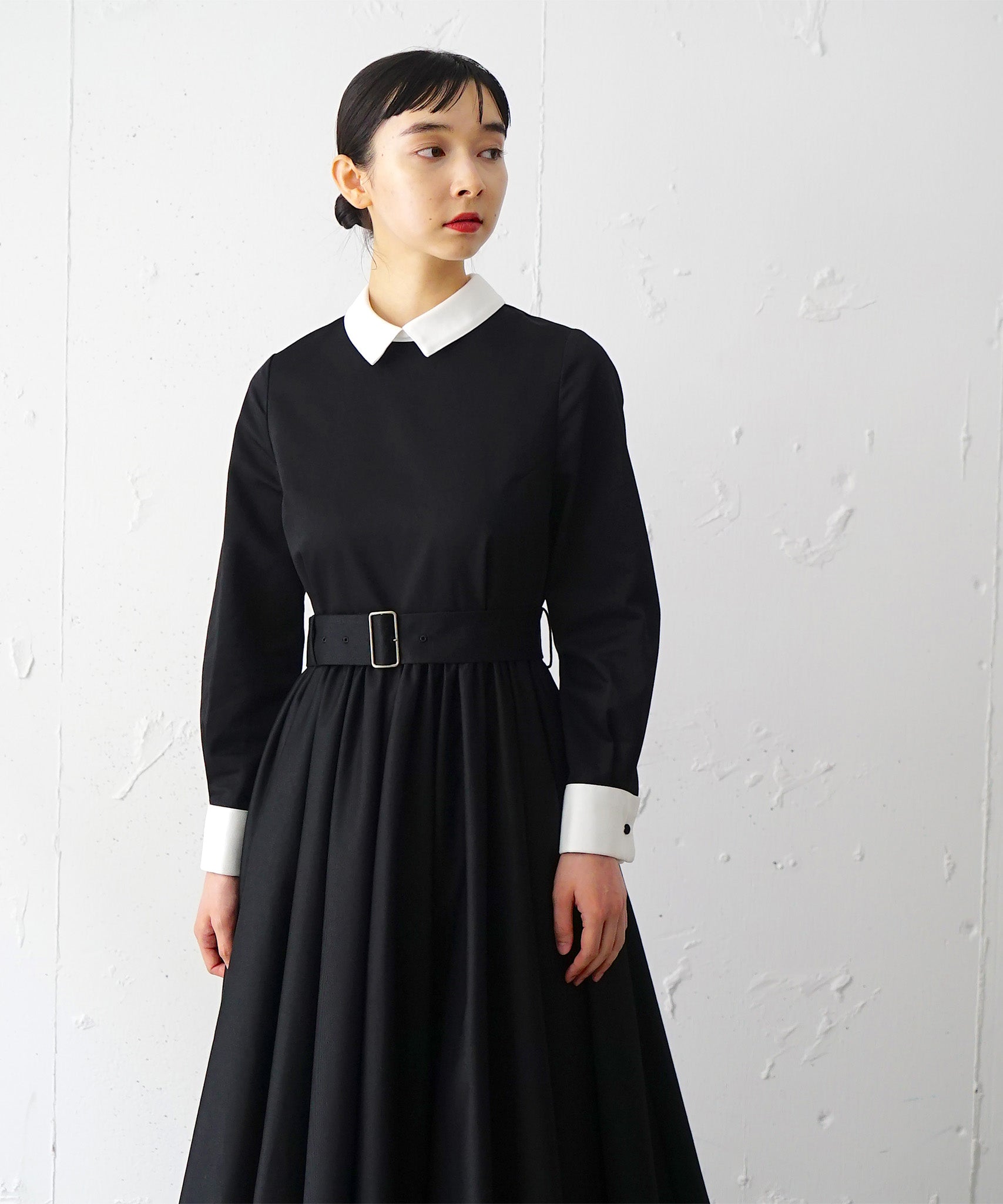 ≪在庫販売≫【THE DRESS #32】double cuffs bicolor one piece