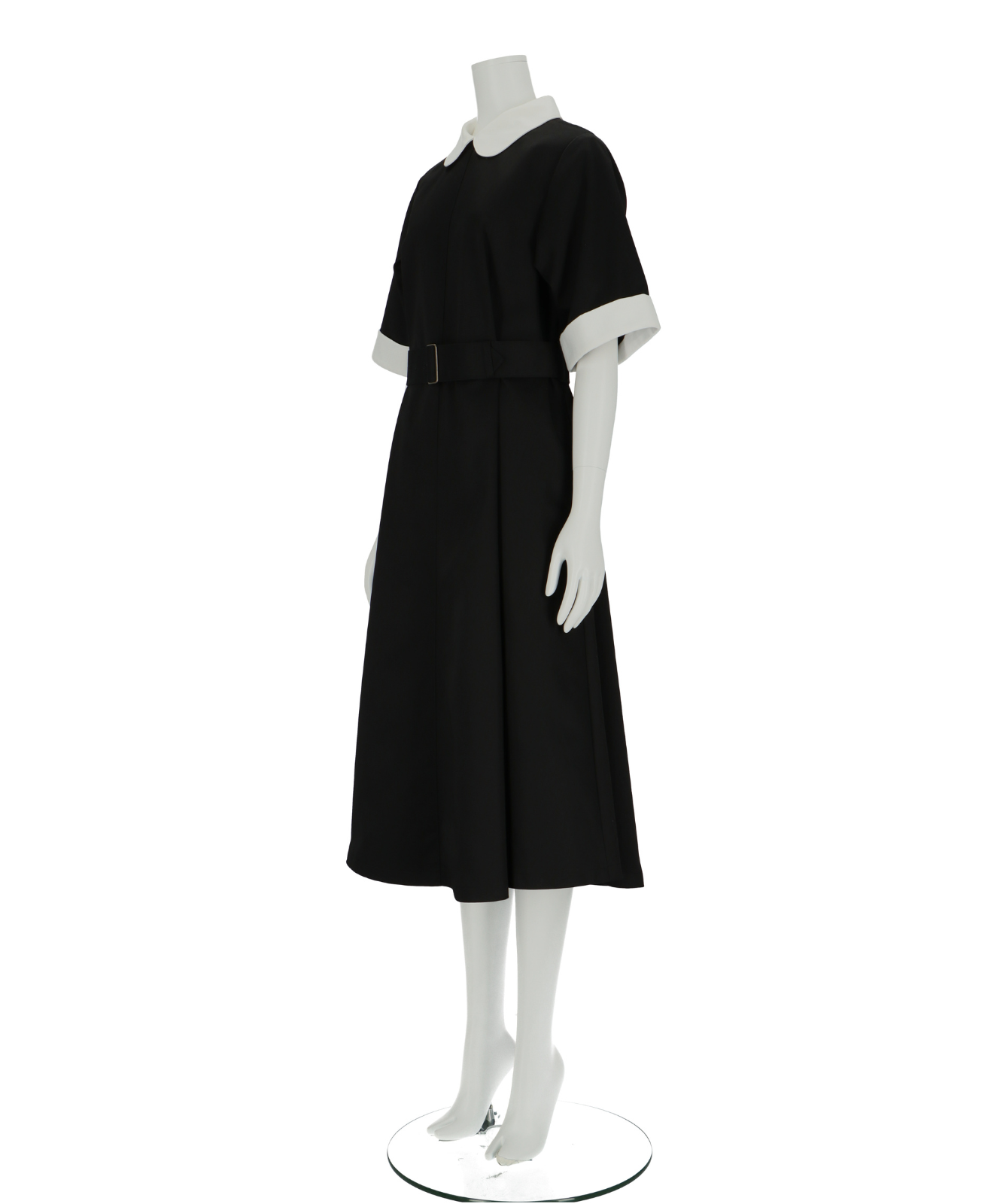 ≪在庫販売≫【THE DRESS #35】round collar bicolor one piece(ラウンドカラーバイカラーワンピース)≪8月22日販売開始≫
