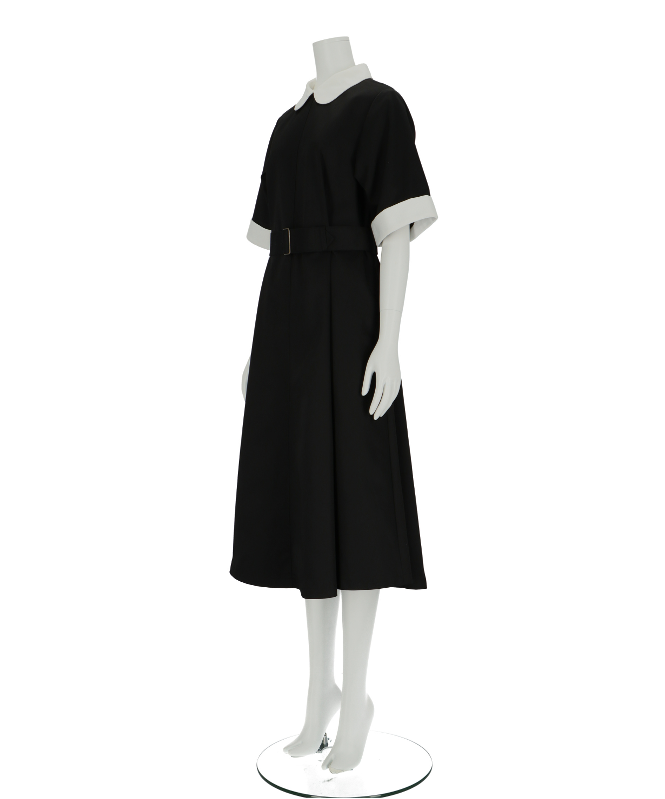 ≪在庫販売≫【THE DRESS #35】round collar bicolor one piece