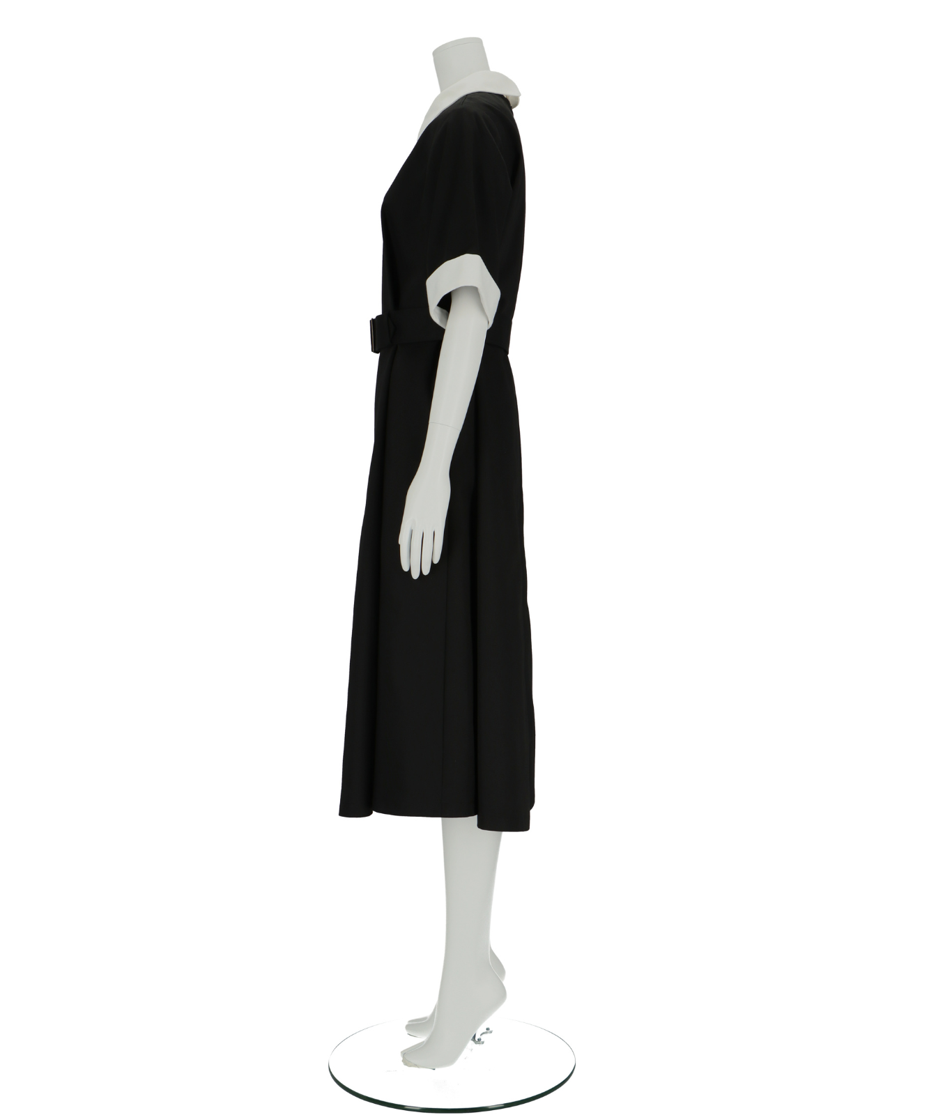 ≪在庫販売≫【THE DRESS #35】round collar bicolor one piece(ラウンドカラーバイカラーワンピース)≪8月22日販売開始≫