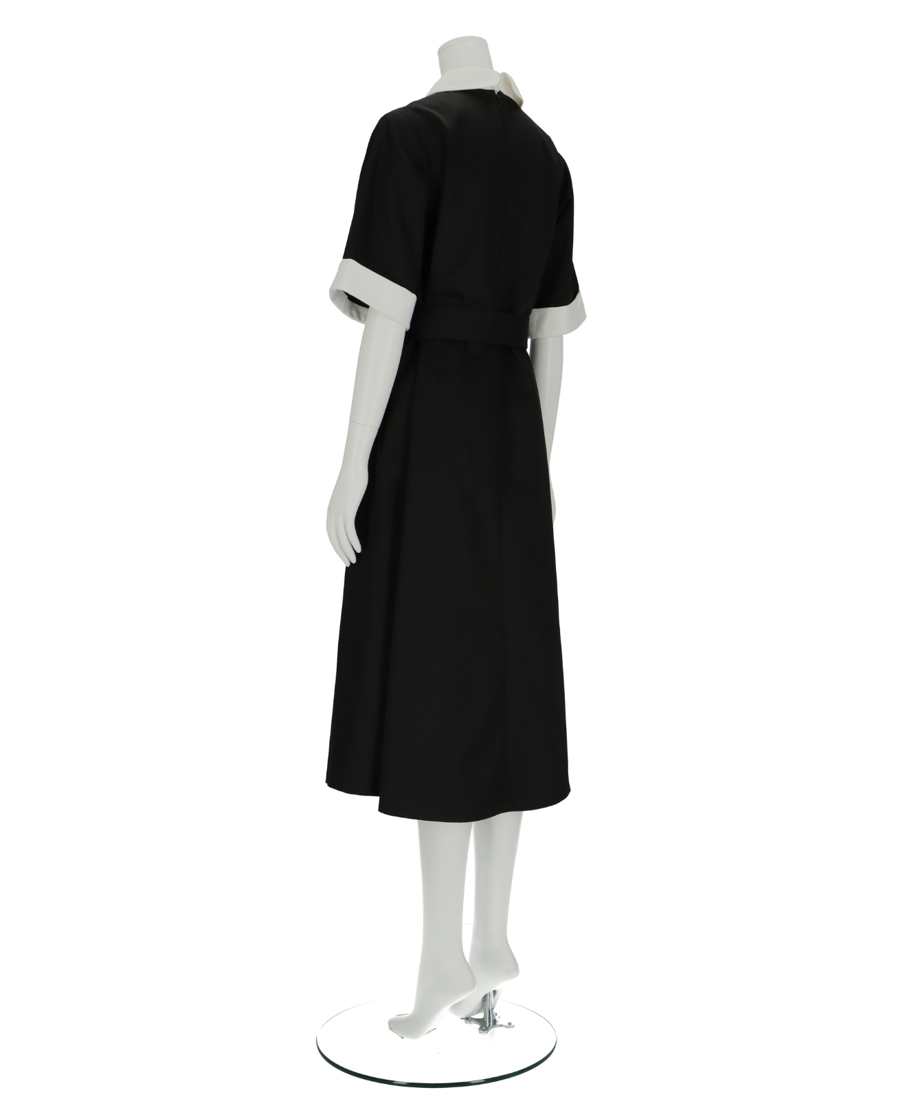 ≪在庫販売≫【THE DRESS #35】round collar bicolor one piece ...