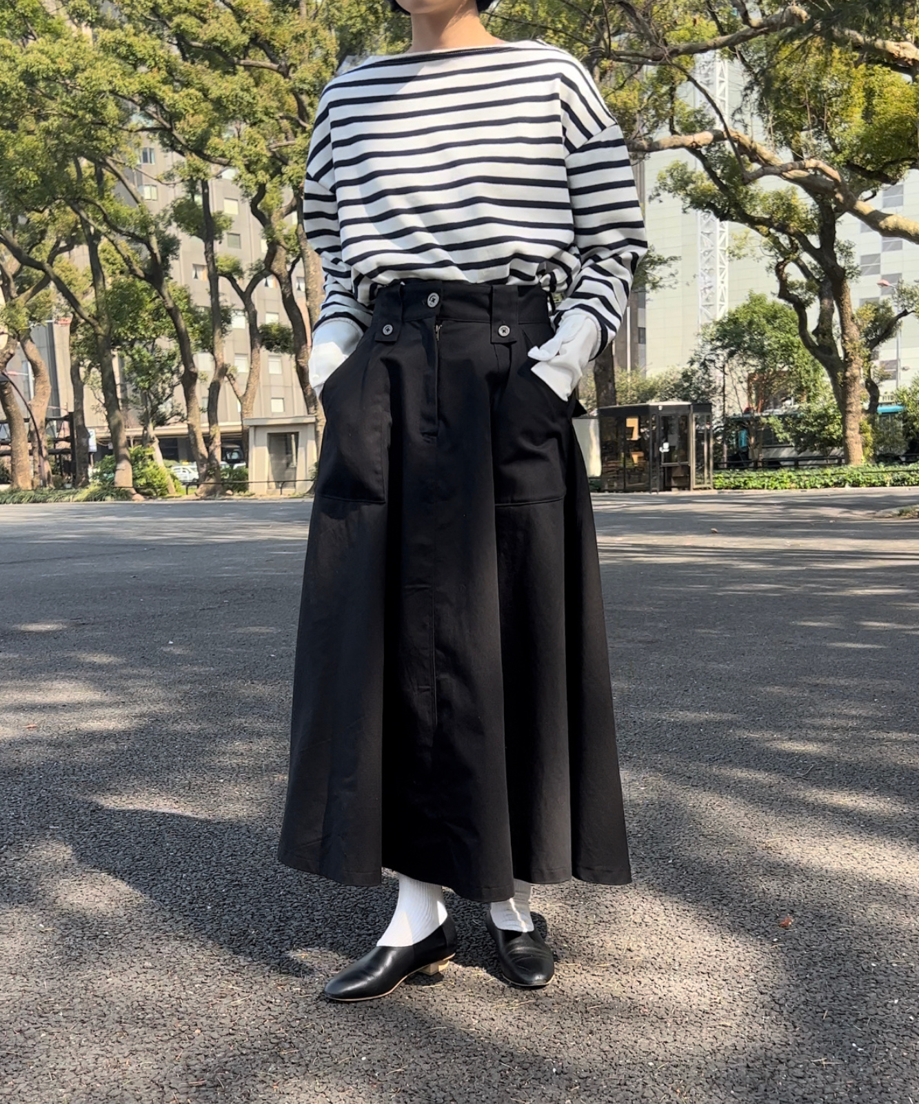 ≪在庫販売≫cotton flare skirt（コットンフレアスカート）