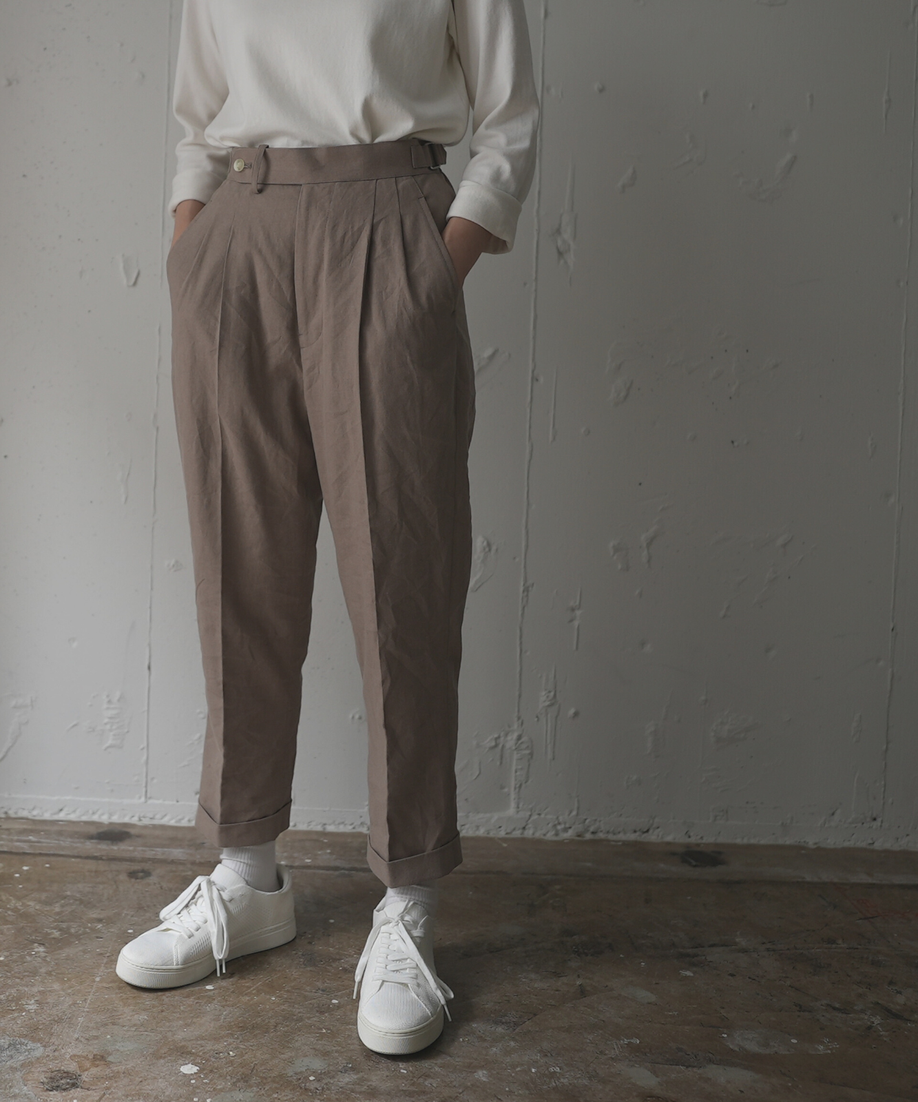 ≪在庫販売≫adjust straight pants（linen）