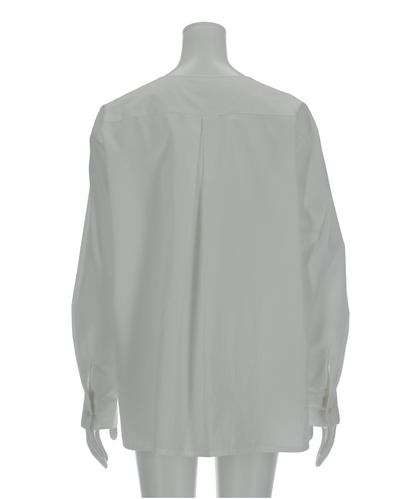 ≪在庫販売≫no collar broadcloth shirts（ノーカラーブロードクロスシャツ）