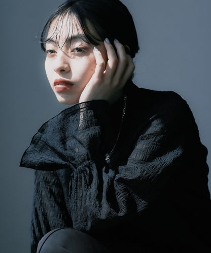 ≪在庫販売≫seersucker mellow blouse（シアサッカーメロウブラウス）