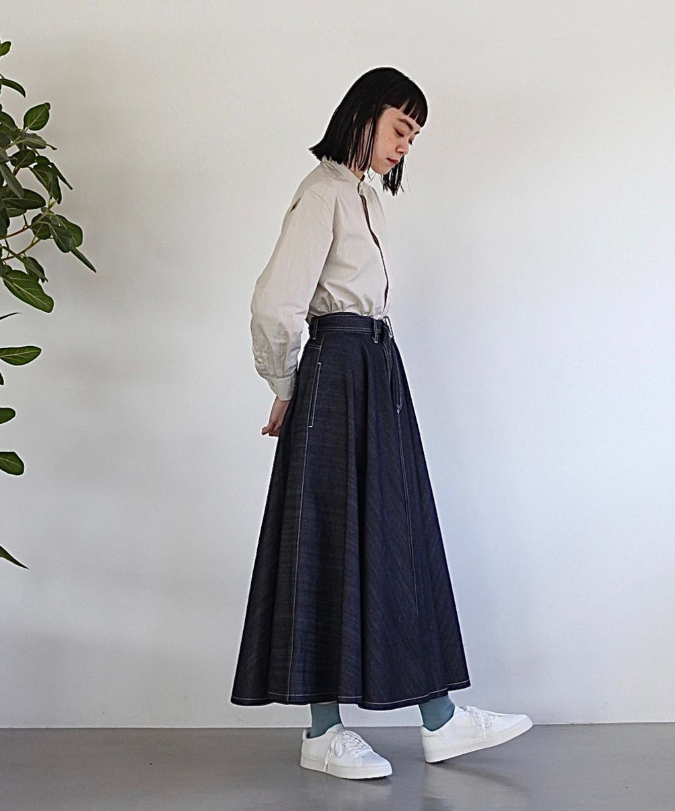 ≪在庫販売≫super flare denim skirt(スーパーフレアデニムスカート