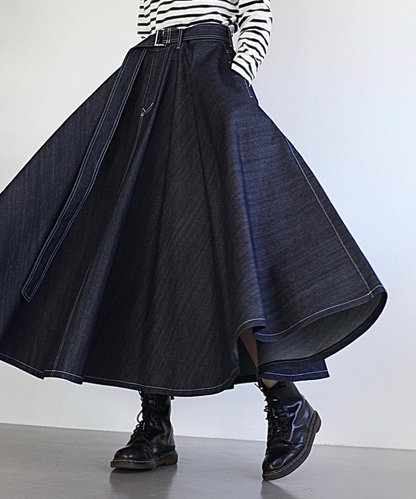 ≪在庫販売≫super flare denim skirt（スーパーフレアデニムスカート）≪2023年8月1日19:00販売開始≫