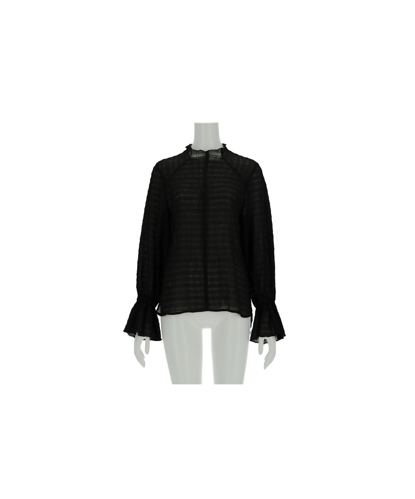 ≪在庫販売≫seersucker mellow blouse（シアサッカーメロウブラウス）