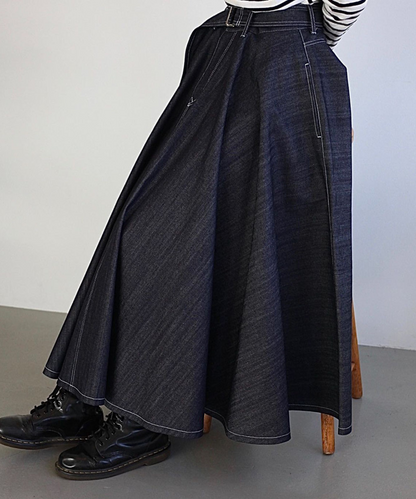 ≪在庫販売≫super flare denim skirt（スーパーフレアデニムスカート）≪2023年8月1日19:00販売開始≫