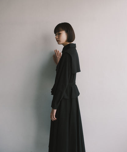 ≪在庫販売≫【THE DRESS #39】- black peplum dress -（ブラック ペプラムドレス）≪2022年11月23日21:00≫