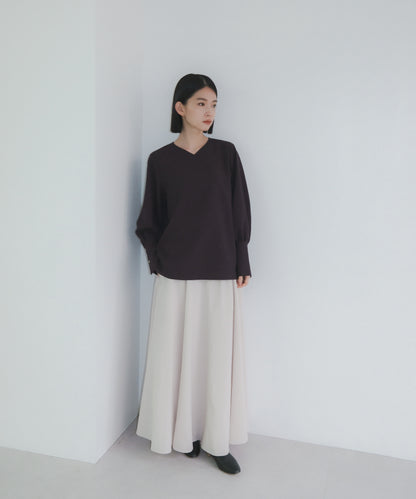 ≪在庫販売≫vneck easy long blouse（Vネックイージーロングブラウス）≪2023年4月13日21:00販売開始≫
