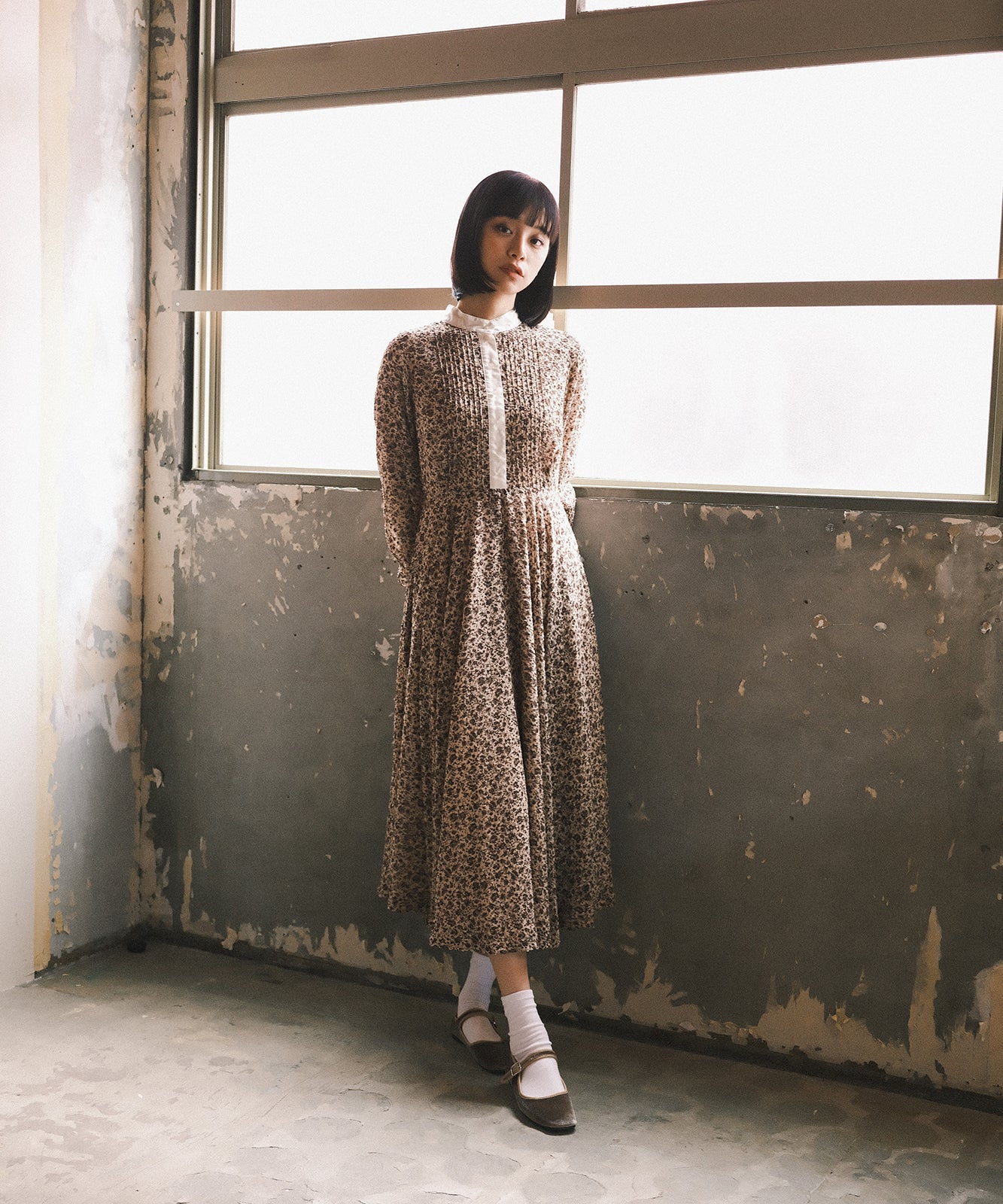 foufou small flower dress ジャガード-