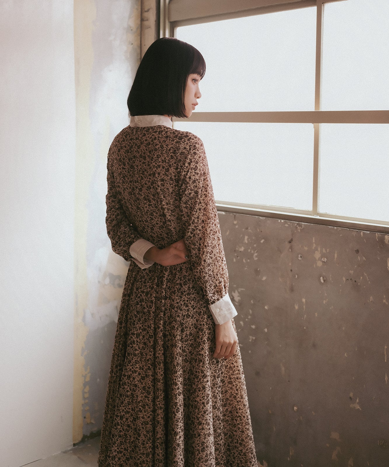 foufou small flower dress ジャガード-