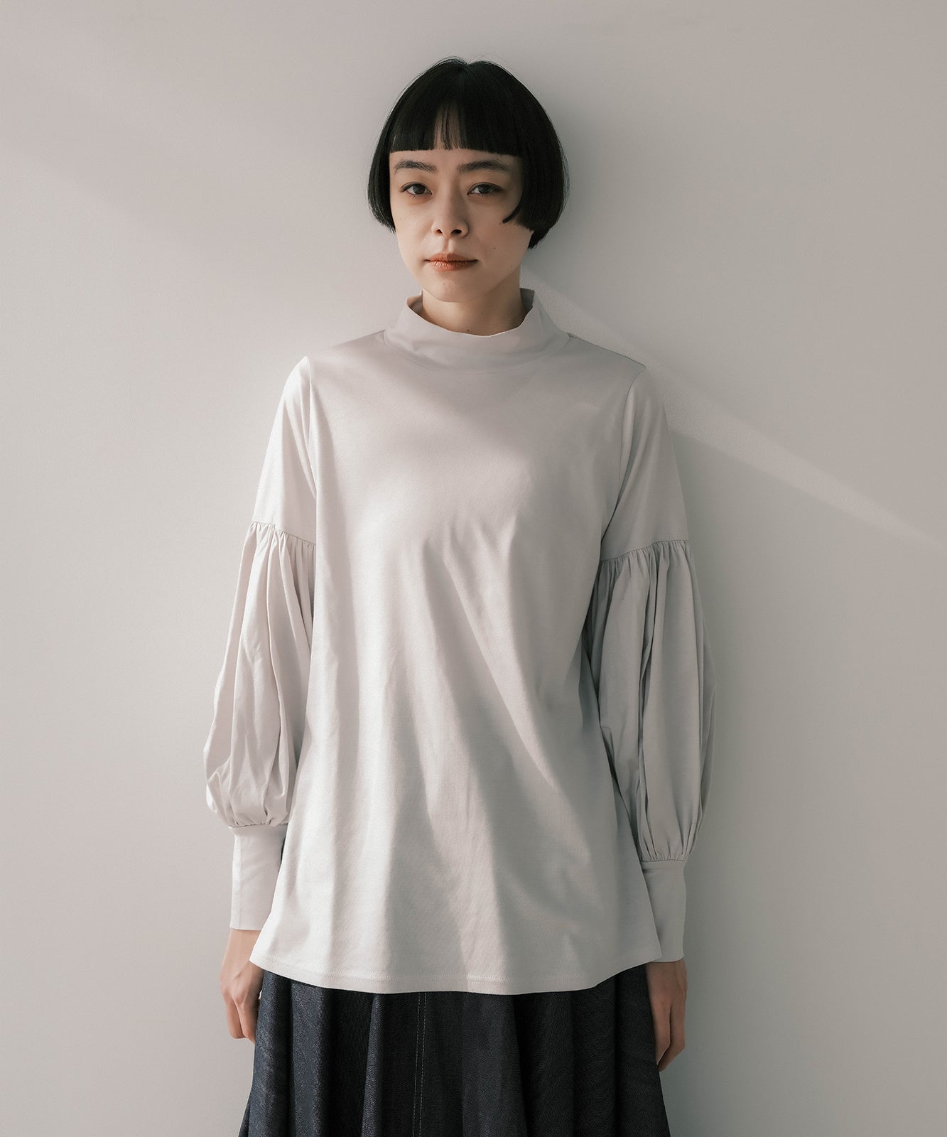 ≪在庫販売≫smooth gather pullover（スムースギャザープルオーバー）