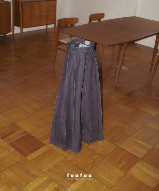 ≪在庫販売≫denim super tuck skirt（デニムスーパータックスカート）≪2023年8月1日19:00販売開始≫