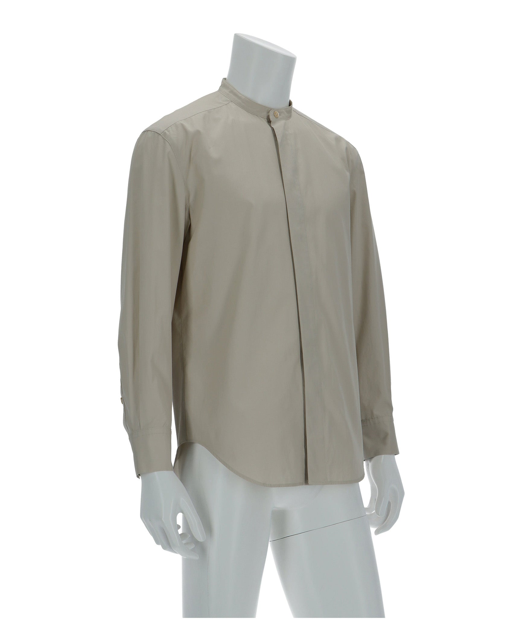 ≪在庫販売≫【Men's】fly front stand collar shirts （フライフロント スタンドカラーシャツ）