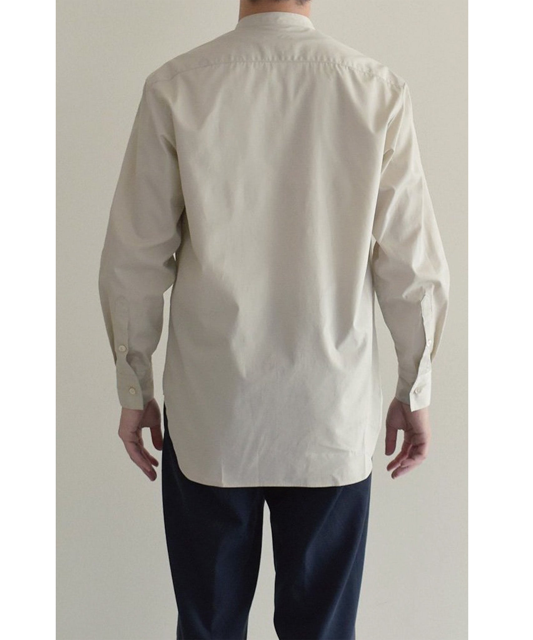 ≪在庫販売≫【Men's】fly front stand collar shirts （フライフロント スタンドカラーシャツ）