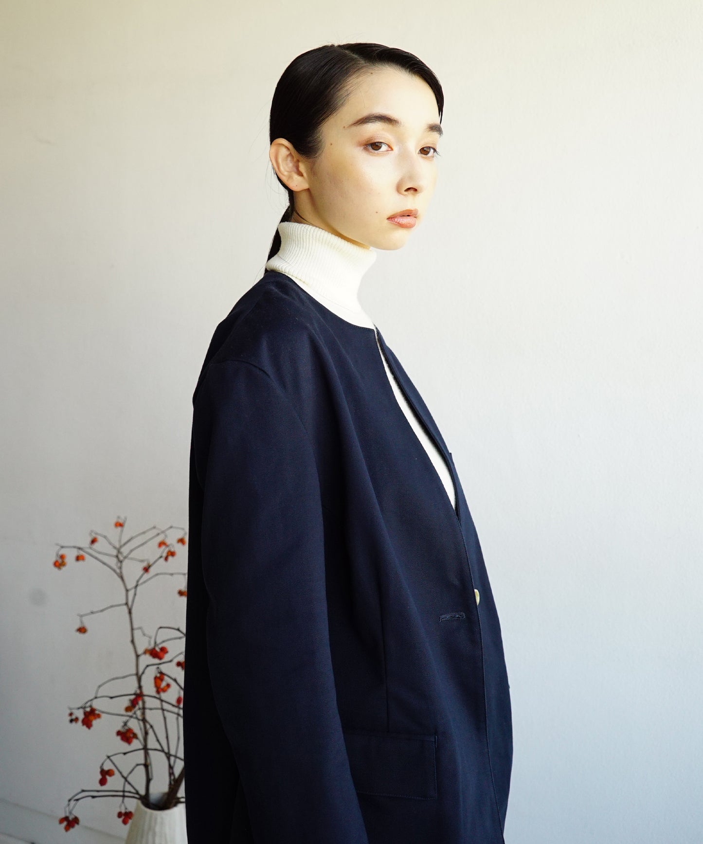 ≪在庫販売≫no collar jacket（ノーカラージャケット）