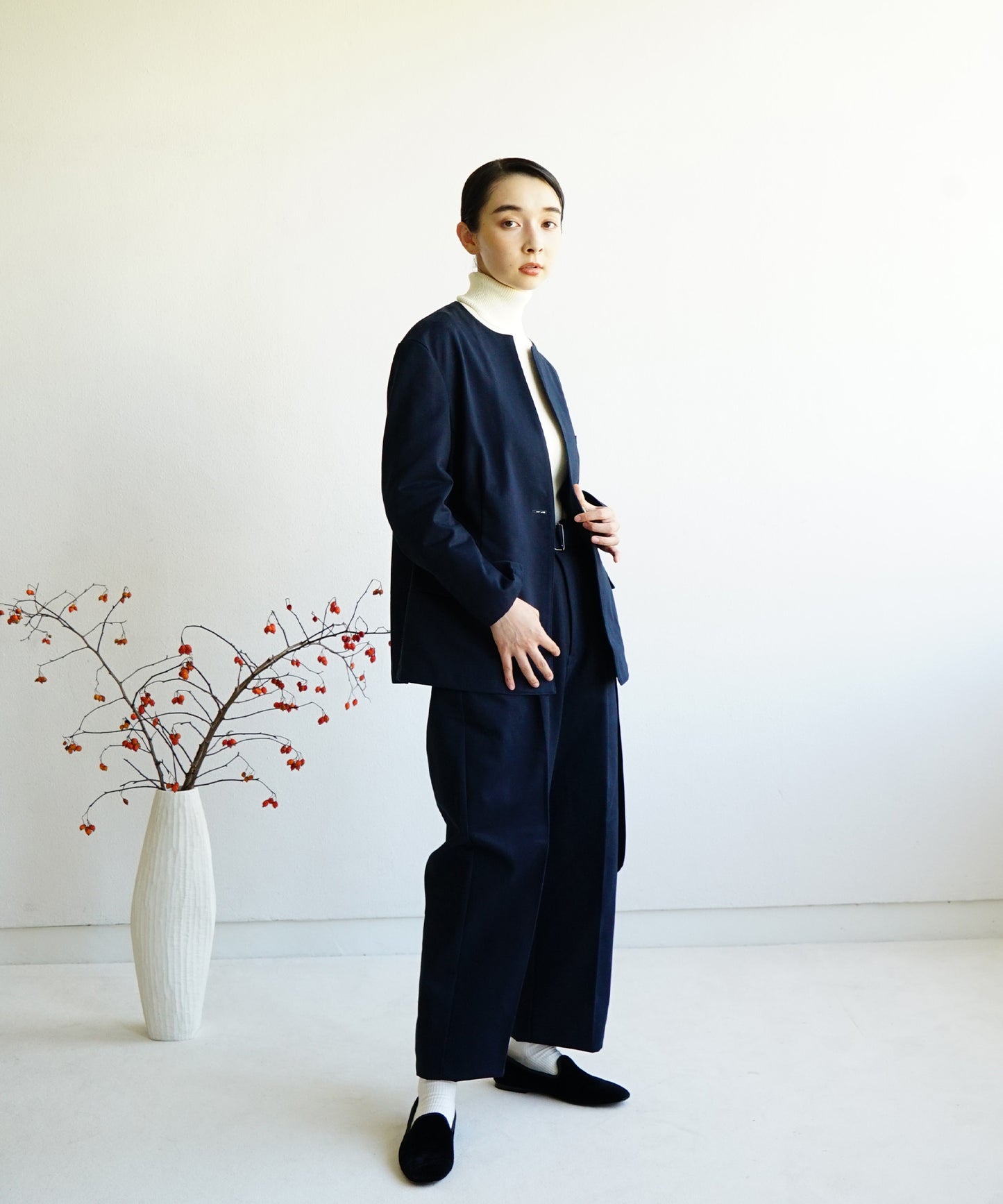 ≪在庫販売≫no collar jacket（ノーカラージャケット）