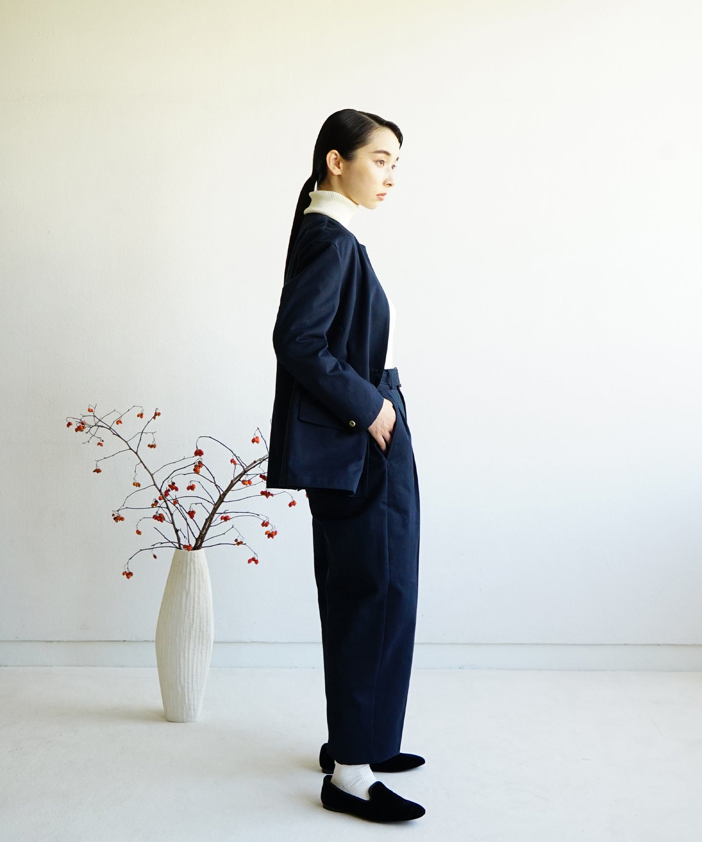 ≪在庫販売≫no collar jacket（ノーカラージャケット）