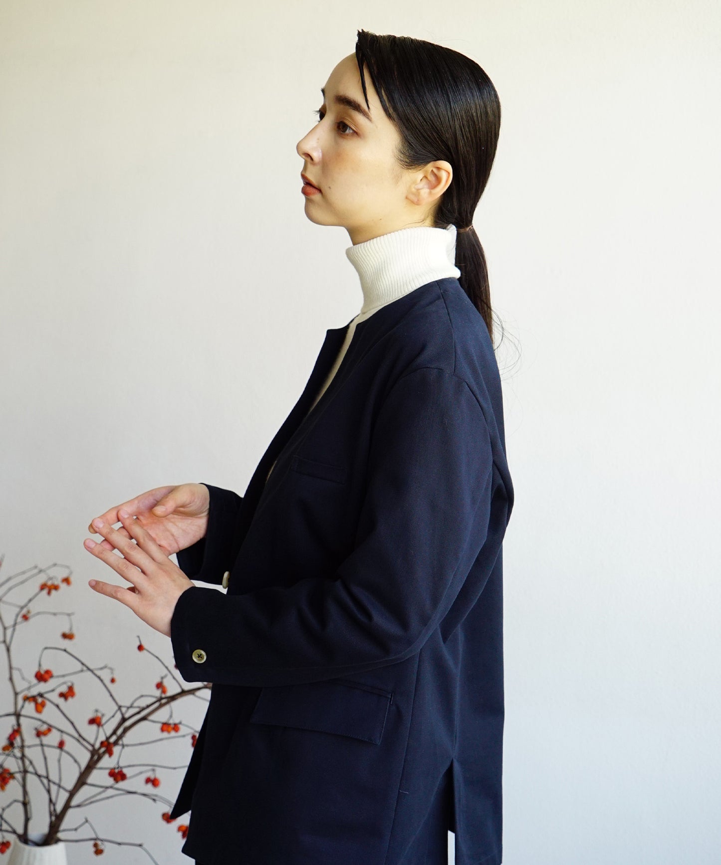 ≪在庫販売≫no collar jacket（ノーカラージャケット）
