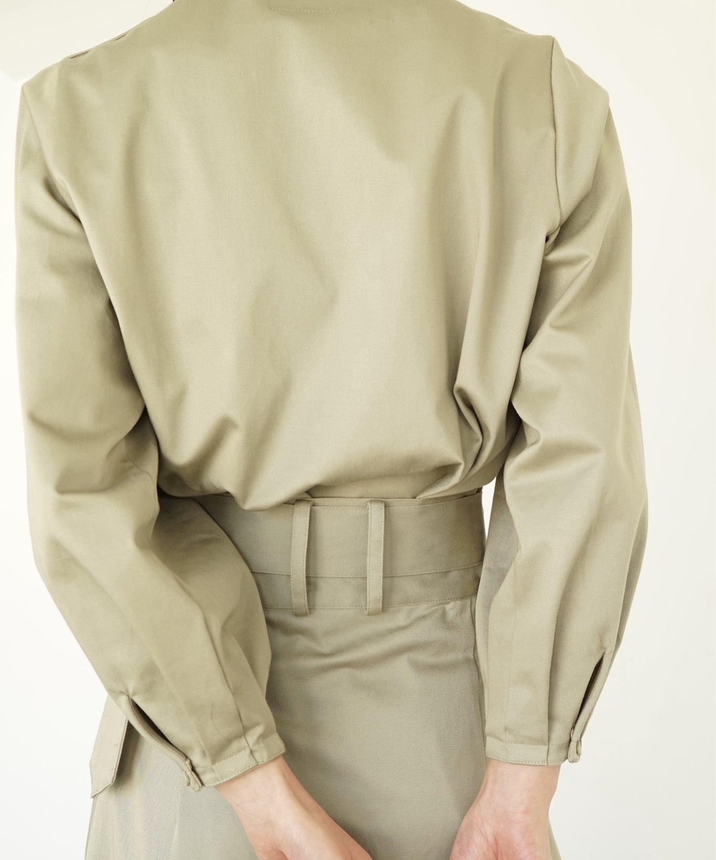 ≪在庫販売≫shirts collar flap blouse（シャツカラーフラップブラウス）