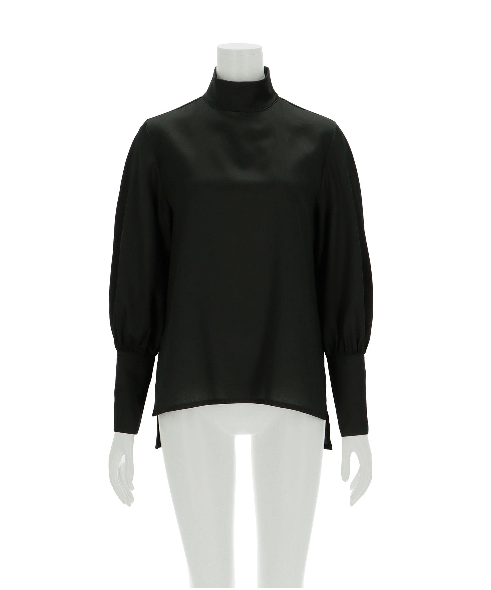 foufou / フーフー | high neck dress shirts  / ハイネックドレスシャツ | F | ブラック | レディース