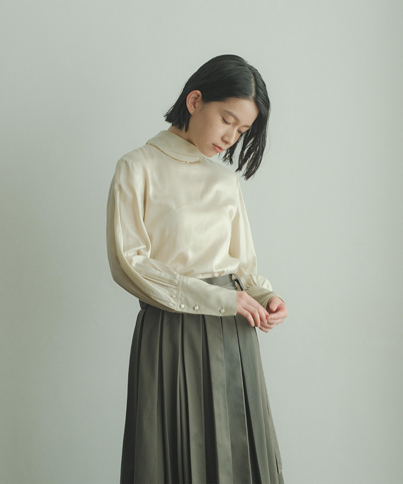 ≪在庫販売≫high neck dress shirts（ハイネックドレスシャツ）