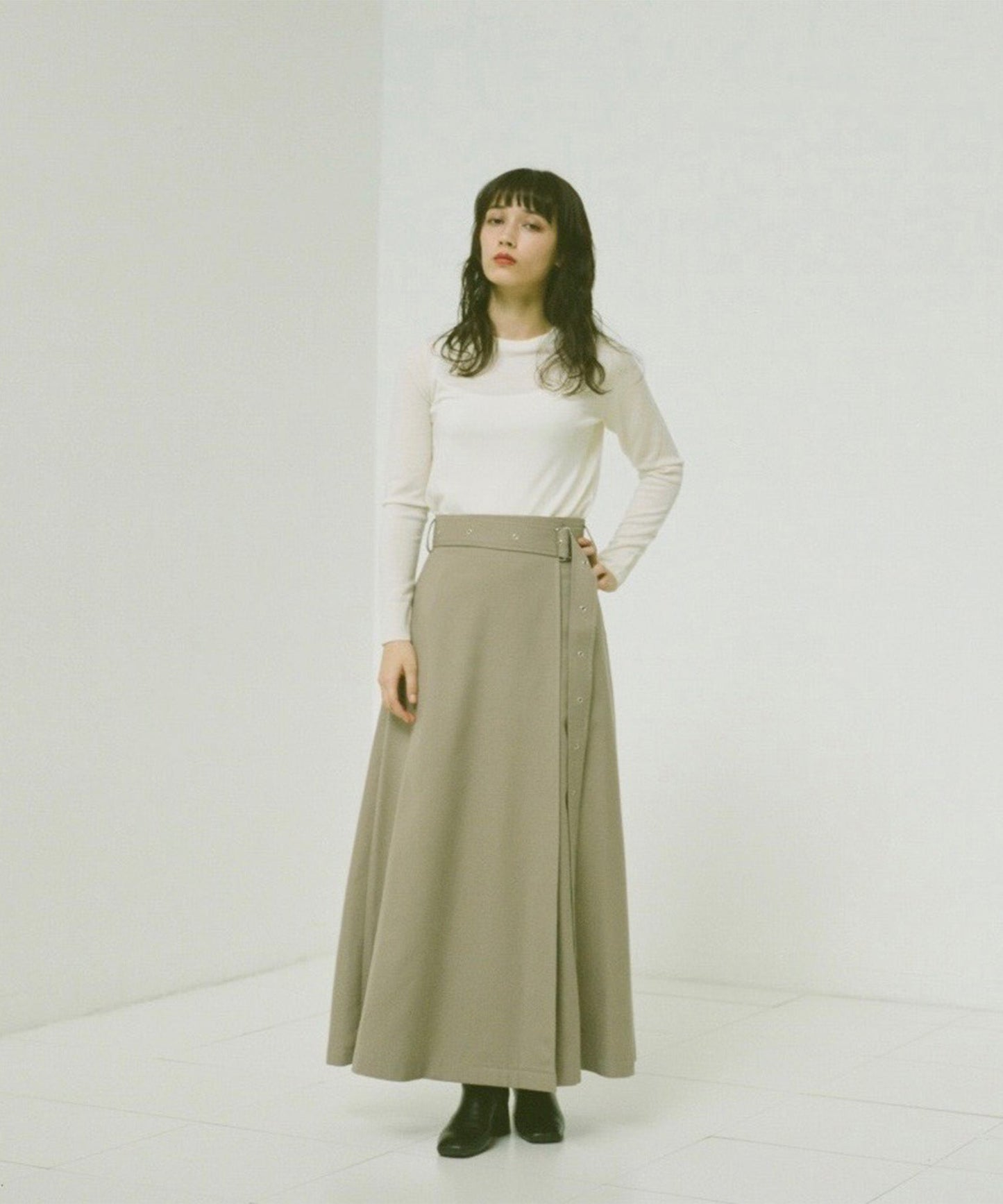 ≪在庫販売≫ wool like flare skirt（ウールライクフレアスカート）