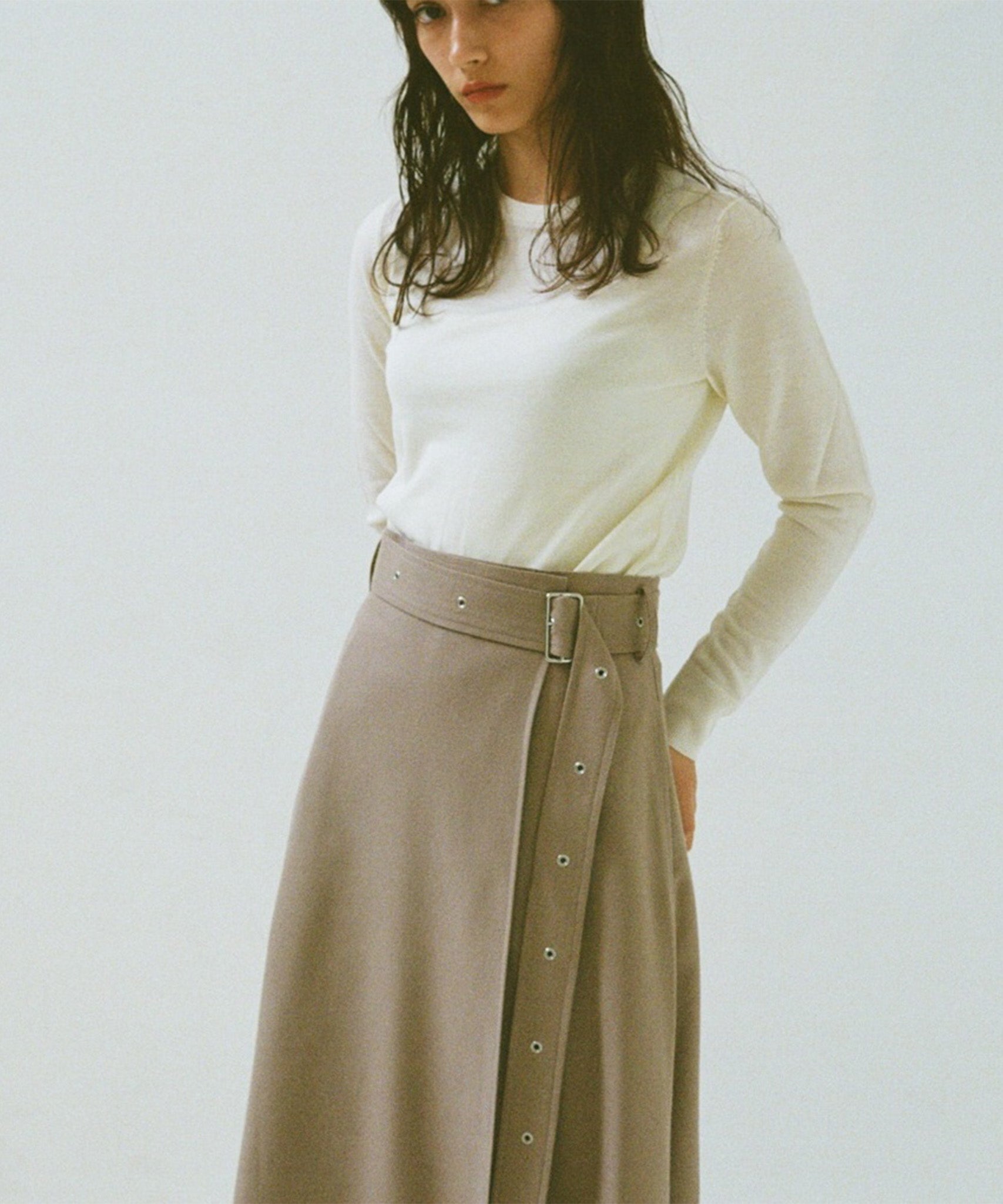 ≪在庫販売≫ wool like flare skirt（ウールライクフレアスカート