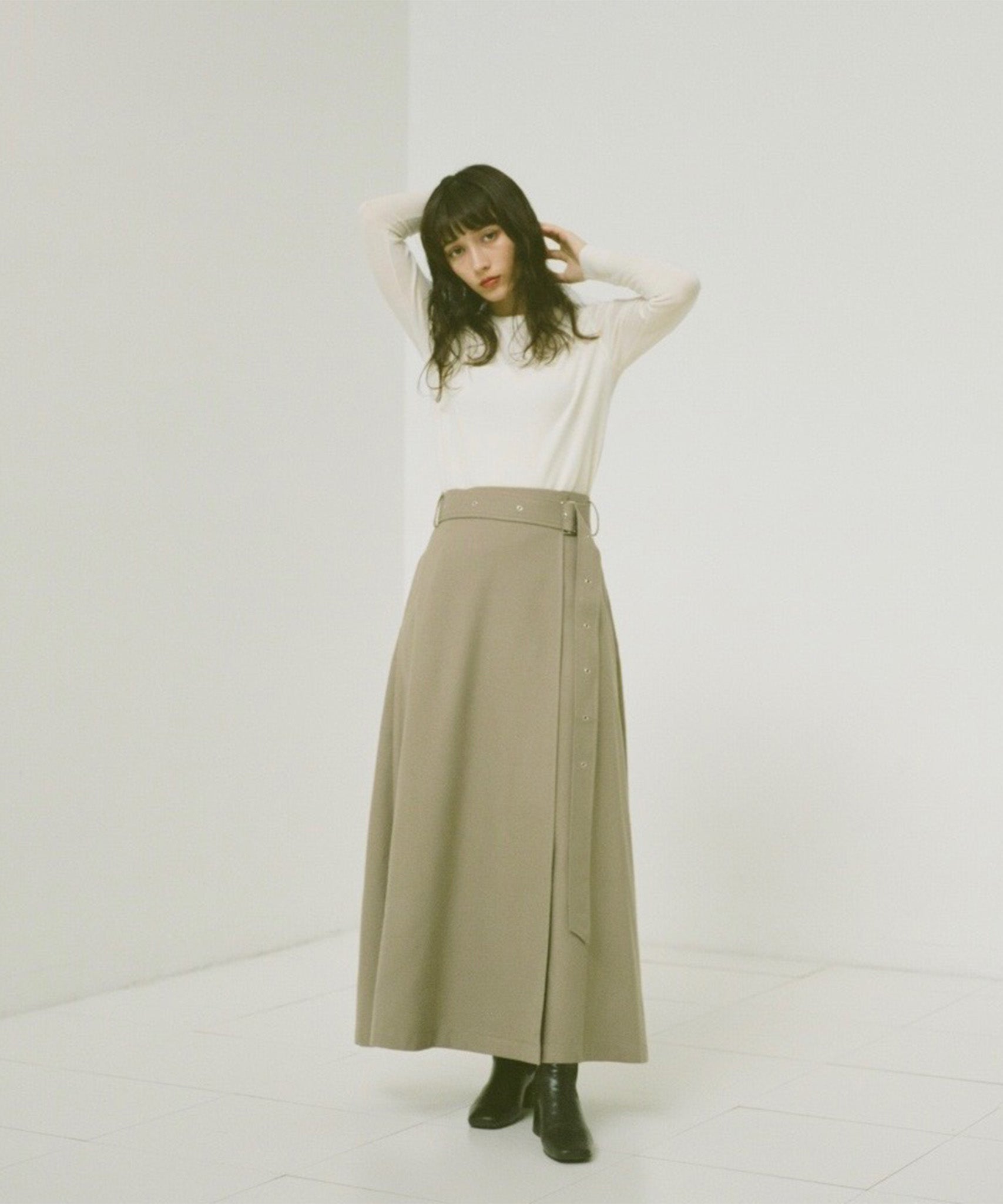 ≪在庫販売≫ wool like flare skirt（ウールライクフレアスカート