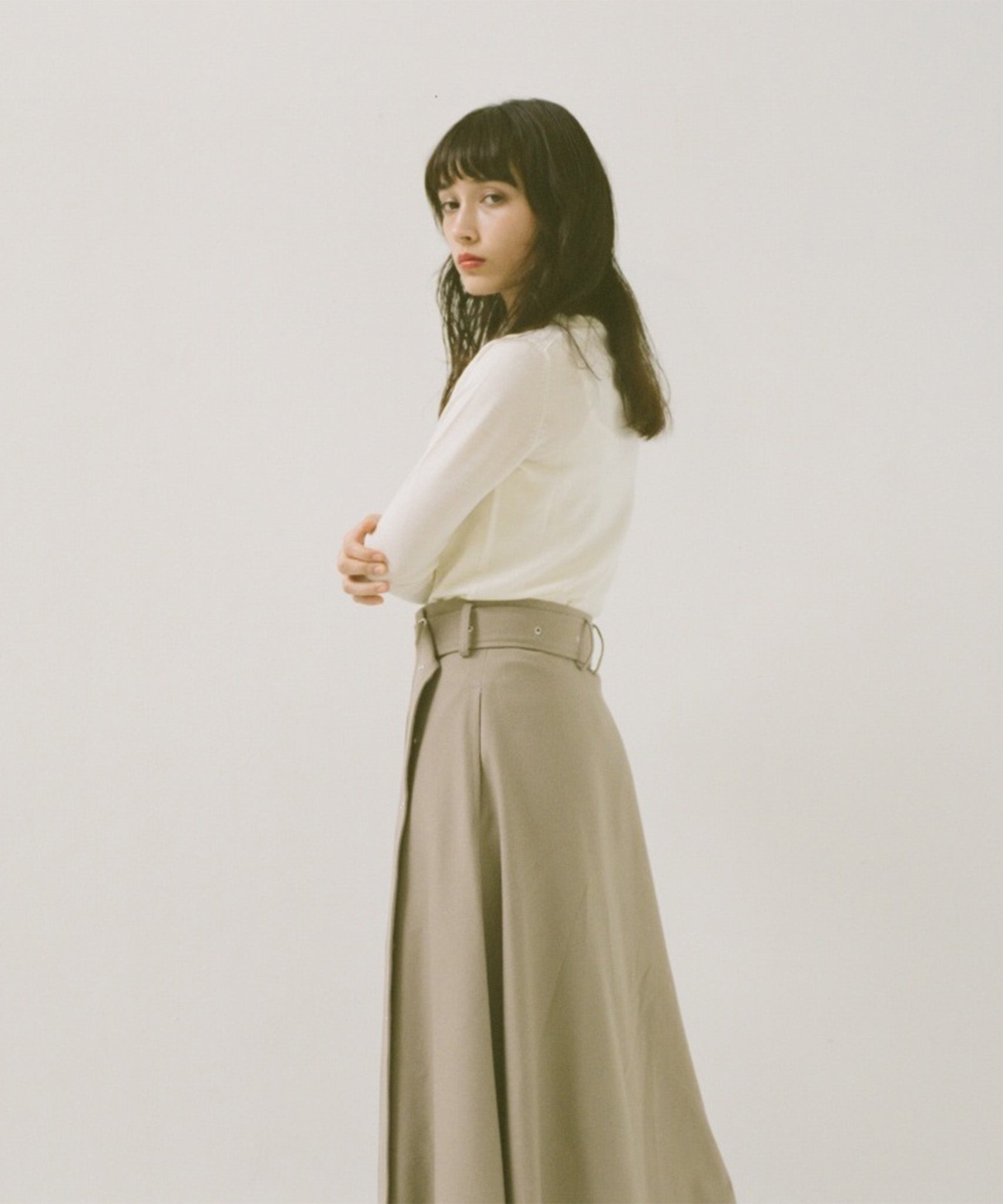 ≪在庫販売≫ wool like flare skirt（ウールライクフレアスカート