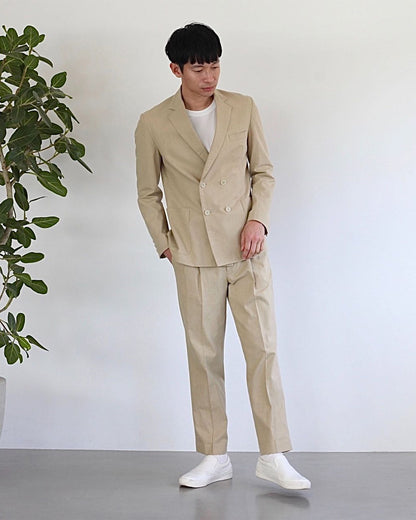 ≪通常販売≫【Men's】linen double breasted jacket（リネンダブルブレステッドジャケット）